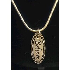 Premier Designs Silvertone "Believe / Like There's Endless Possibilities"